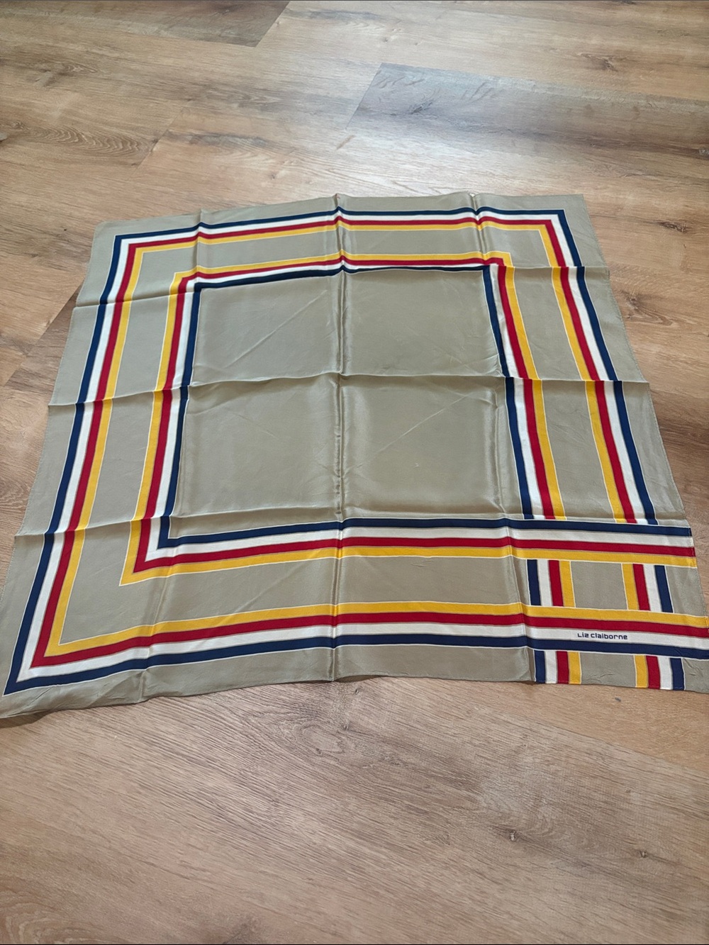 Vintage 100% Silk Liz Claiborne Scarf